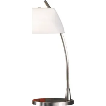 Lampička Stolní lampa Kolarz (0051.71.6) TL MALMÖ, Nickel, gebürstet / Weiss, 1 flg., E27, 60W, IP20, D 24cm, H 50cm (poslední kusy)