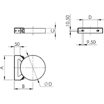 Komín Stěnová objímka Almeva (odstup 50 mm) TW 25 / 280