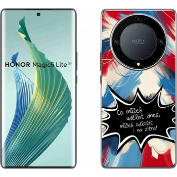 Pouzdro na mobilní telefon Gelový kryt mmCase na Honor Magic 5 Lite 5G - vtipný text 9 černé pozadí