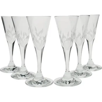 Sklenice Sada odlivek lístky 25 ml 6 ks (Sada panáků na alkohol)