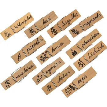 Kolíčky koření 12 ks (akční sada 5 ks)