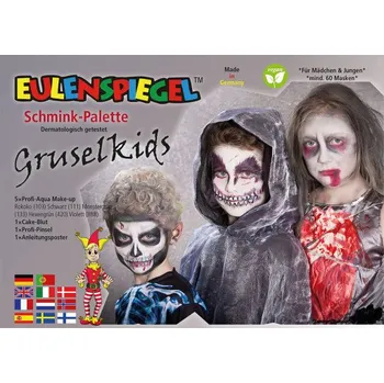 Speciální výtvarná barva Eulenspiegel Sada barev na obličej 6x5g, Strašidla