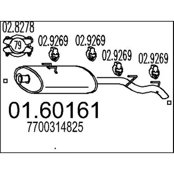 Auto-moto Zadní tlumič výfuku MTS 01.60161