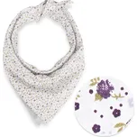 Bavlněný šátek Sandra SA-004 Fialové růžičky 55 x 55 cm