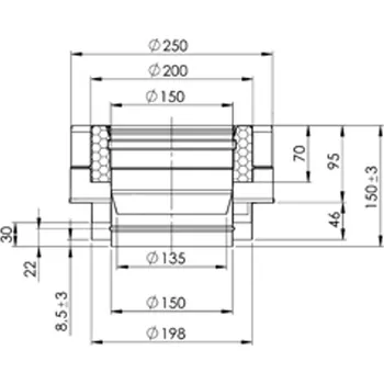 Krbová kamna Adapter Almeva pro krbová kamna HEARTH TW 25 / 150