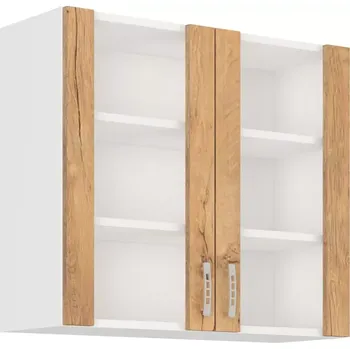 Kuchyňská linka Kuchyňská skříňka Sally 80-GS-72-2F lefkas/sklo - SLEVA 3% s kodem radost25