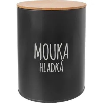 Dóza na potraviny Dóza Mouka hladká BLACK pr. 13 cm (akční sada 2 ks)