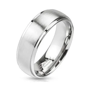 Módní doplněk Šperky4U Ocelový prsten matný - velikost 49 - OPR1454-6-49