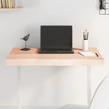 Stolní podložka vidaXL Stolní deska 80x50x(2-6) cm neošetřený masivní dřevo živá hrana