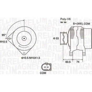 Alternátor generátor MAGNETI MARELLI MQA1905