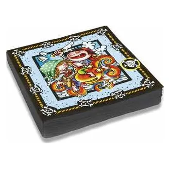 Party dekorace Papírové ubrousky Piraaates 33×33 cm, 20 ks,rychlé dodání