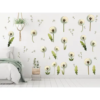 Samolepící dekorace Pampelišky ve větru samolepka na zeď arch 48 x 32 cm