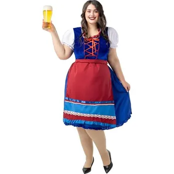 Karnevalový kostým Funiglobal - Plus size deluxe tyrolský kostým pro ženy - XL