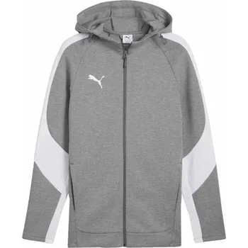 Pánská větrovka Pánská bunda Puma TEAMEVOSTRIPE HOODED JACKET M Šedá, Bílá