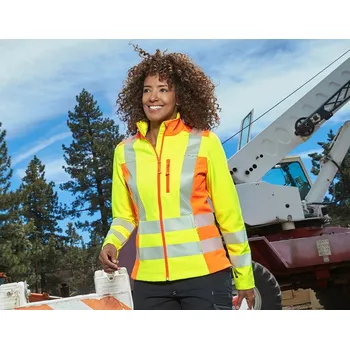 Dámské výstražná bunda reflexní bundy e.s.motion 2020 velikost L výstražná žlutá/výstražná oranžová Strauss