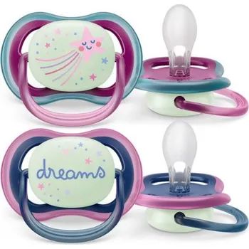 dudlíky Dudlík Avent Ultra air Night 2ks 6- 18 m holčička