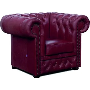 Křeslo Křeslo Chesterfield Lord 1 kůže bordó