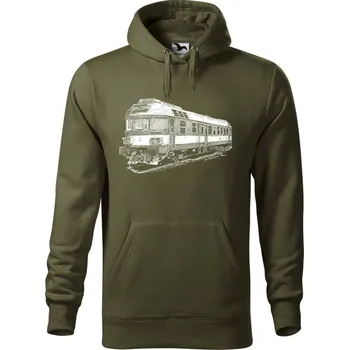 Dámská mikina Mikina - 854 - Motorový vůz Barva: Military (69), Velikost: XXL, Střih: Pánské