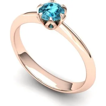 Prsten Zásnubní prsten s topazem swiss blue PZAU180001 Materiál: Červené zlato 14kt, Velikost: 55