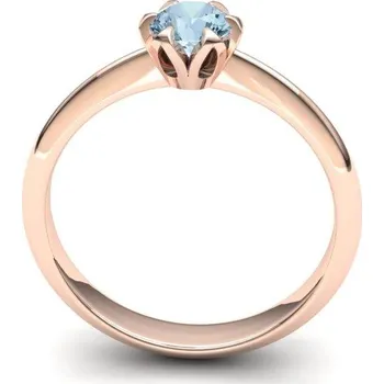 Prsten Zásnubní prsten s akvamarínem PZAU180001 Materiál: Červené zlato 14kt, Velikost: 62