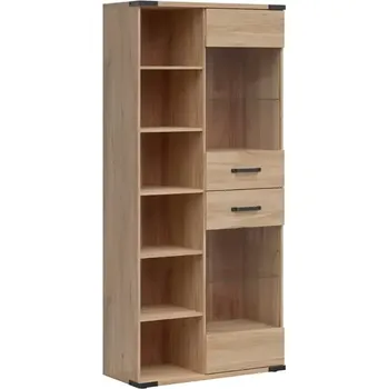 Obývací stěna LARA vitrína REG2W/90, jasan běloruský - SLEVA 3% s kodem radost25