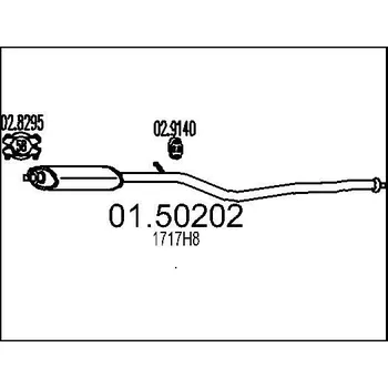 Výfukový systém Střední tlumič výfuku MTS 01.50202