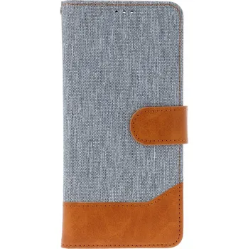 Pouzdro na mobilní telefon Pouzdro Jeans Xiaomi Redmi Note 14 5G knížkové šedé (kryt neboli obal na Xiaomi Redmi Note 14 5G)