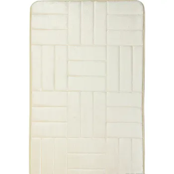 Sada koupelnových doplňků BRENO Koupelnová předložka 667 krémová 50 x 40 cm