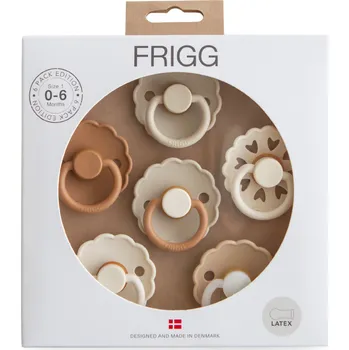 dudlíky Frigg Set 6ks dudlíků Frigg Cinnamon Charm vel.1 kaučuk