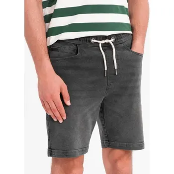 Ombre Clothing Pánské šedé džínové šortky V3 SRDS-0192