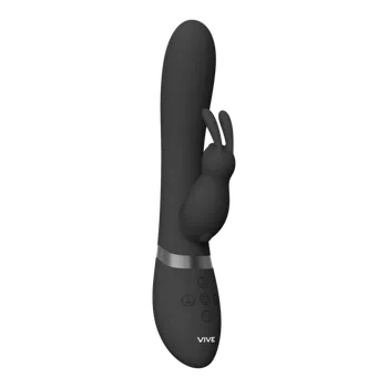 Vibrátor VIVE by Shots Taka - Inflatable and Vibrating Rabbit Vibrator - Black