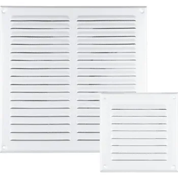 Větrací mřížka Mřížka větrací kov se síťovinou Den Braven 295 x 295 mm, kov, bílá