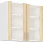 Kuchyňská skříňka Sally 80-GS-72-2F sonoma/sklo - SLEVA 3% s kodem radost25