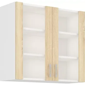 Kuchyňská linka Kuchyňská skříňka Sally 80-GS-72-2F sonoma/sklo - SLEVA 3% s kodem radost25