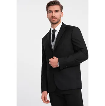 Klasické pánské sako s kapsou - V1 - ESPIR Barva: Černá, Velikost: XL
