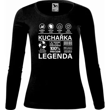 Dámské tričko DOBRÝ TRIKO Dámské bavlněné triko Kuchařka legenda Velikost: 3XL, Barva: Černá