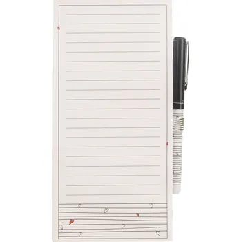 Blok s magnetem a perem na lednici SRDÍČKA