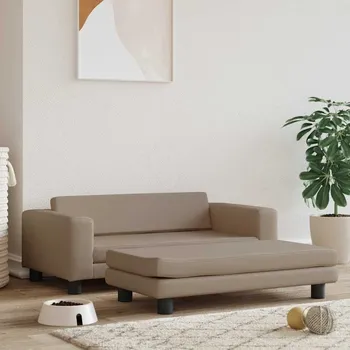 vidaXL vida Pelíšek pro psa a prodlužovací díl cappuccino 100x50x30cm koženka