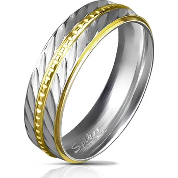 Šperk Šperky4U Ocelový prsten šíře 6 mm - velikost 68 - OPR0030-6-68