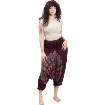 Harémové kalhoty / Sultánky MANDIRA modro-zelené II.