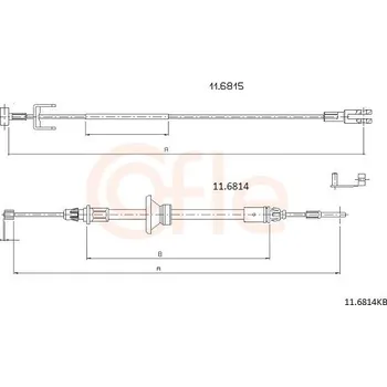 Lanko parkovací brzdy Lanovod parkovací brzdy COFLE 92.11.6814KB