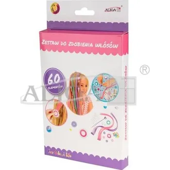 Set školních potřeb Zestaw do zdobienia włosów KW-0369 60 elementów, Aliga