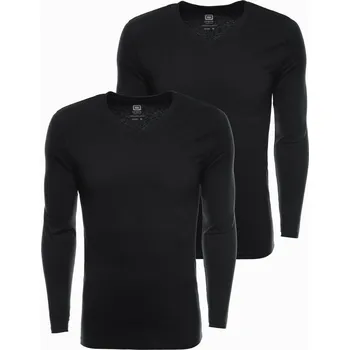 Pánské tričko Pánská souprava s dlouhým rukávem V-NECK - mix 2-pack V4 Z41 - XXL