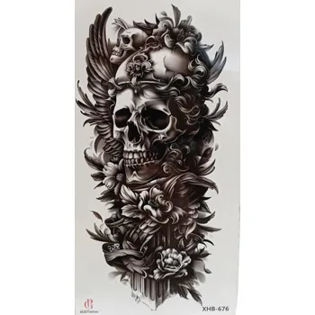 Odstranitelné tetování Dočasné voděodolné tetování - Lebka - XHB - 676