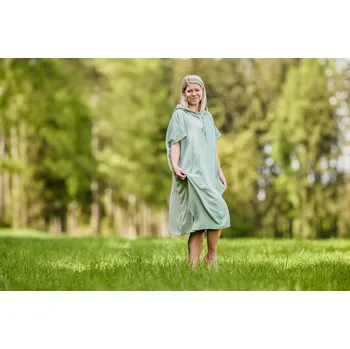 Dámský župan Nelly Mušelínové pončo dámské - Světle zelená Rozměr: UNI