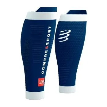 Cyklistické návleky Návleky na lýtka COMPRESSPORT R2 3.0 Estate blue/white T3 (38-42 cm)