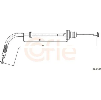 Plynové lanko Lanko plynu COFLE 12.7302