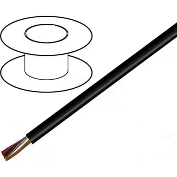 elektrický kabel TECHNOKABEL Vodič licna Cu LiYY 6x0,25mm2 černá PVC 300V