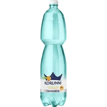 Korunní Neslazená citronová tráva a mandarinka 1,5 l Voda Korunní Neslazená citronová tráva a mandarinka 1,5 l