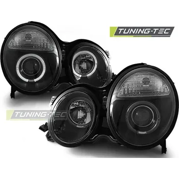 Osvětlení automobilu Tuning-Tec Přední čirá světla Mercedes Benz E W210 (1999 - 2002) - černé - Angel Eyes